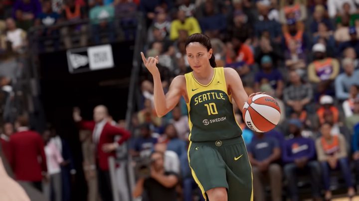Sue Bird on the court in NBA 2K23.
