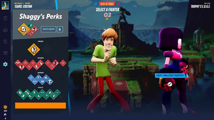 A list of Shaggy's perks in MultiVersus.