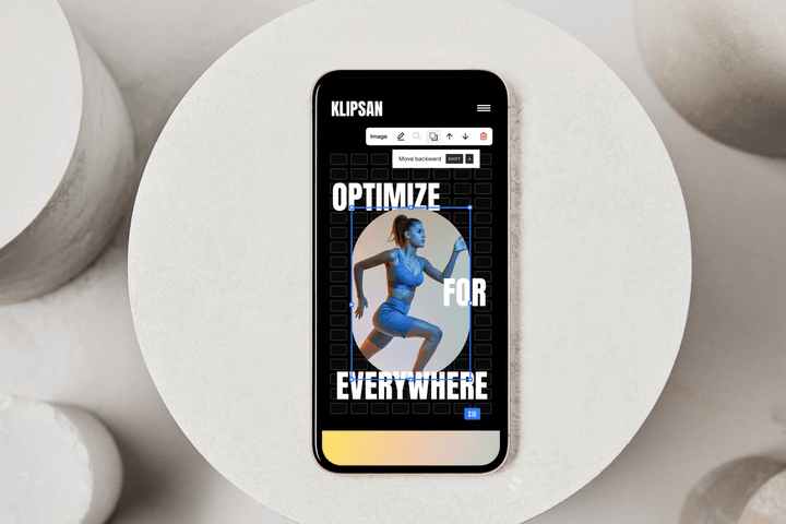 A Squarespace editor on a smartphone.