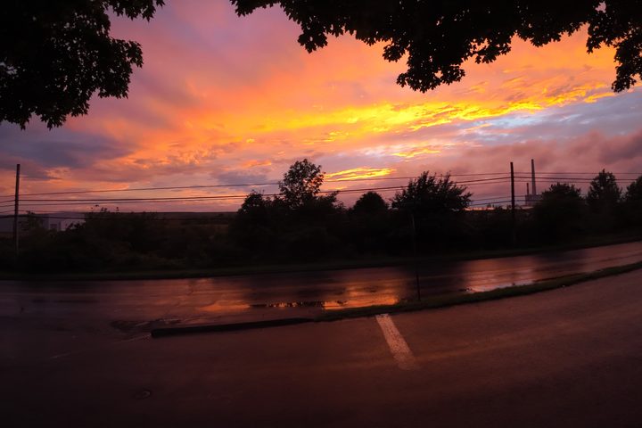 This unretouched DJI Avata photo was taken at sunset.