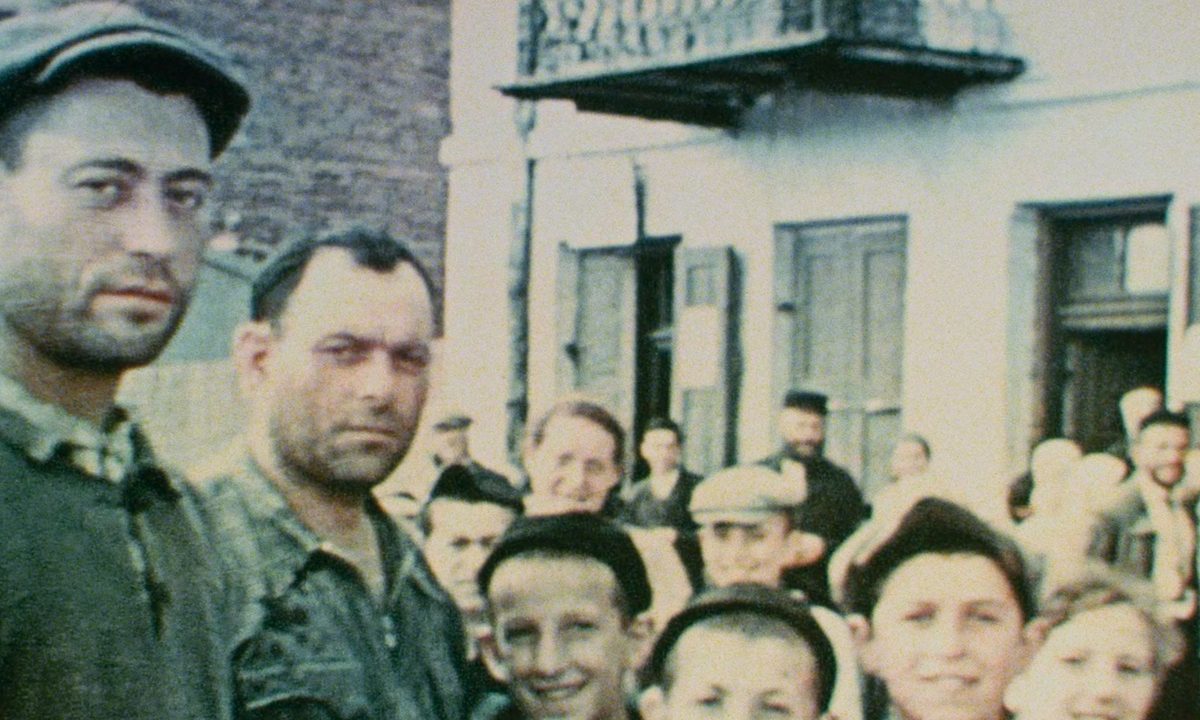 The people of Nasielsk stare into the camera in Three Minutes: A Lengthening.