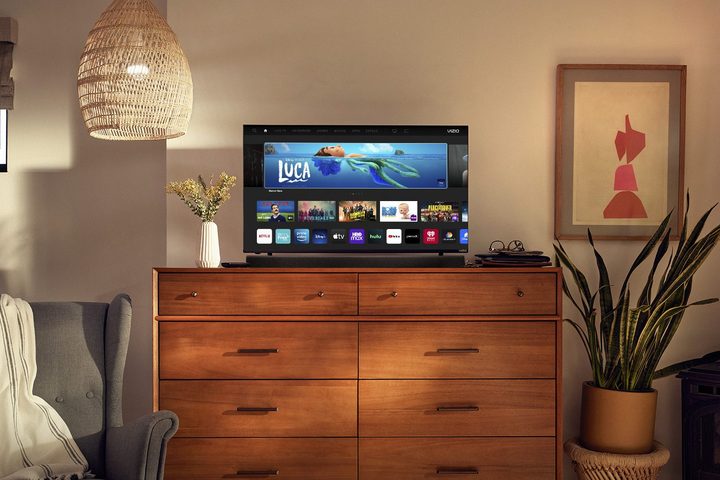 Vizio D-Series TV in bedroom.