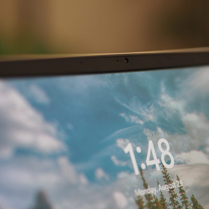 Acer Swift 3 OLED front view showing webcam.