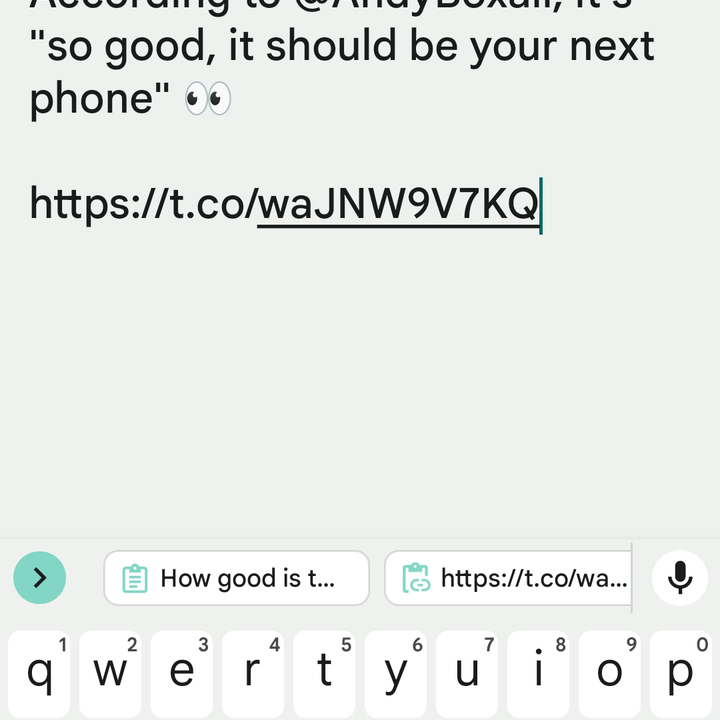 New copy/paste function in Android 13.