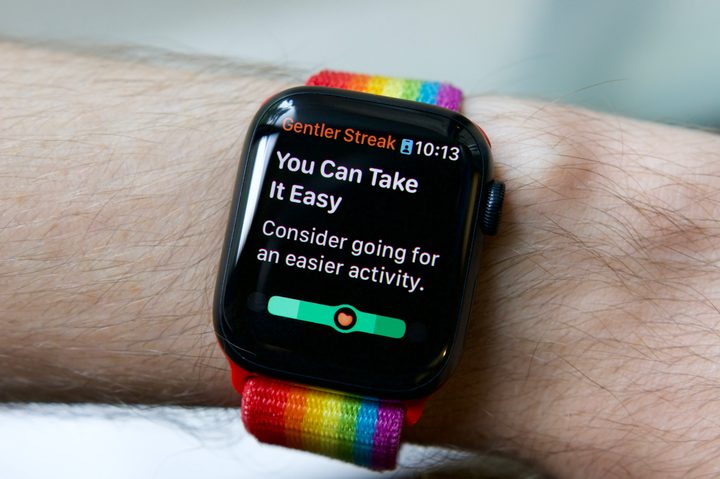 Gentler Streak app on an Apple Watch.
