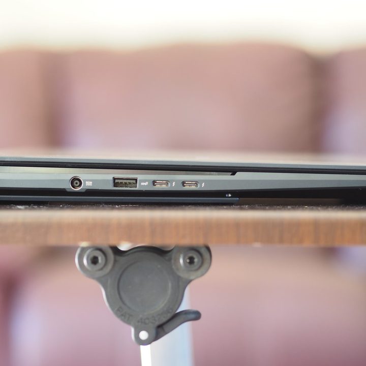 Asus ZenBook Pro 16X left side view showing ports.