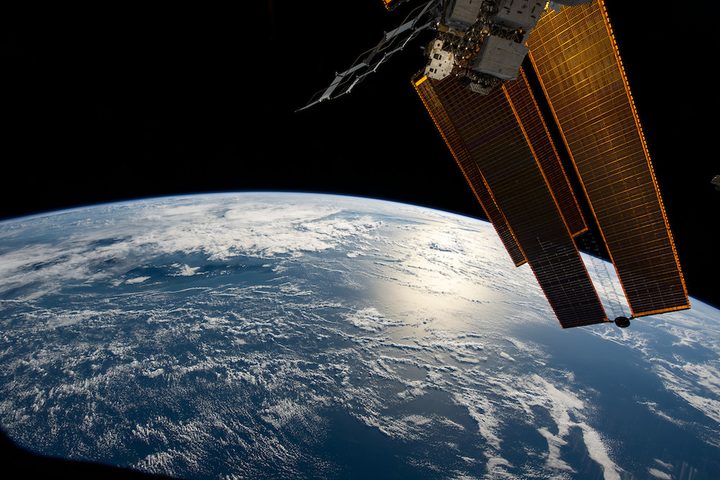 Earth as seen from the space station.