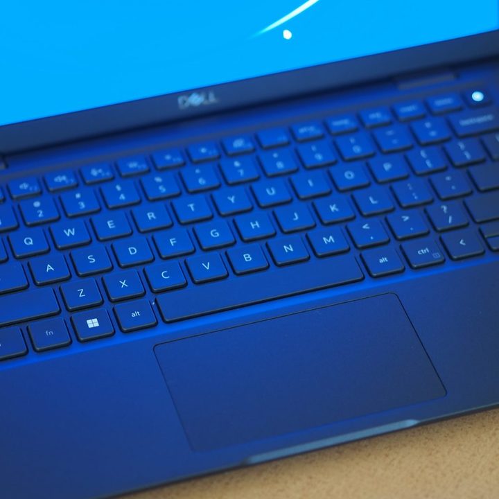 Dell Latitude 7330 UL top down view showing keyboard and touchpad.