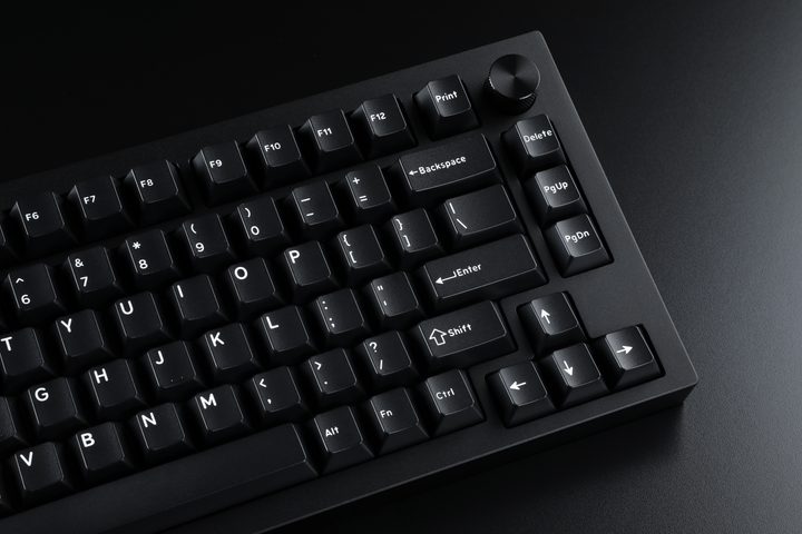 Drop Sense75 keyboard sitting on a table.