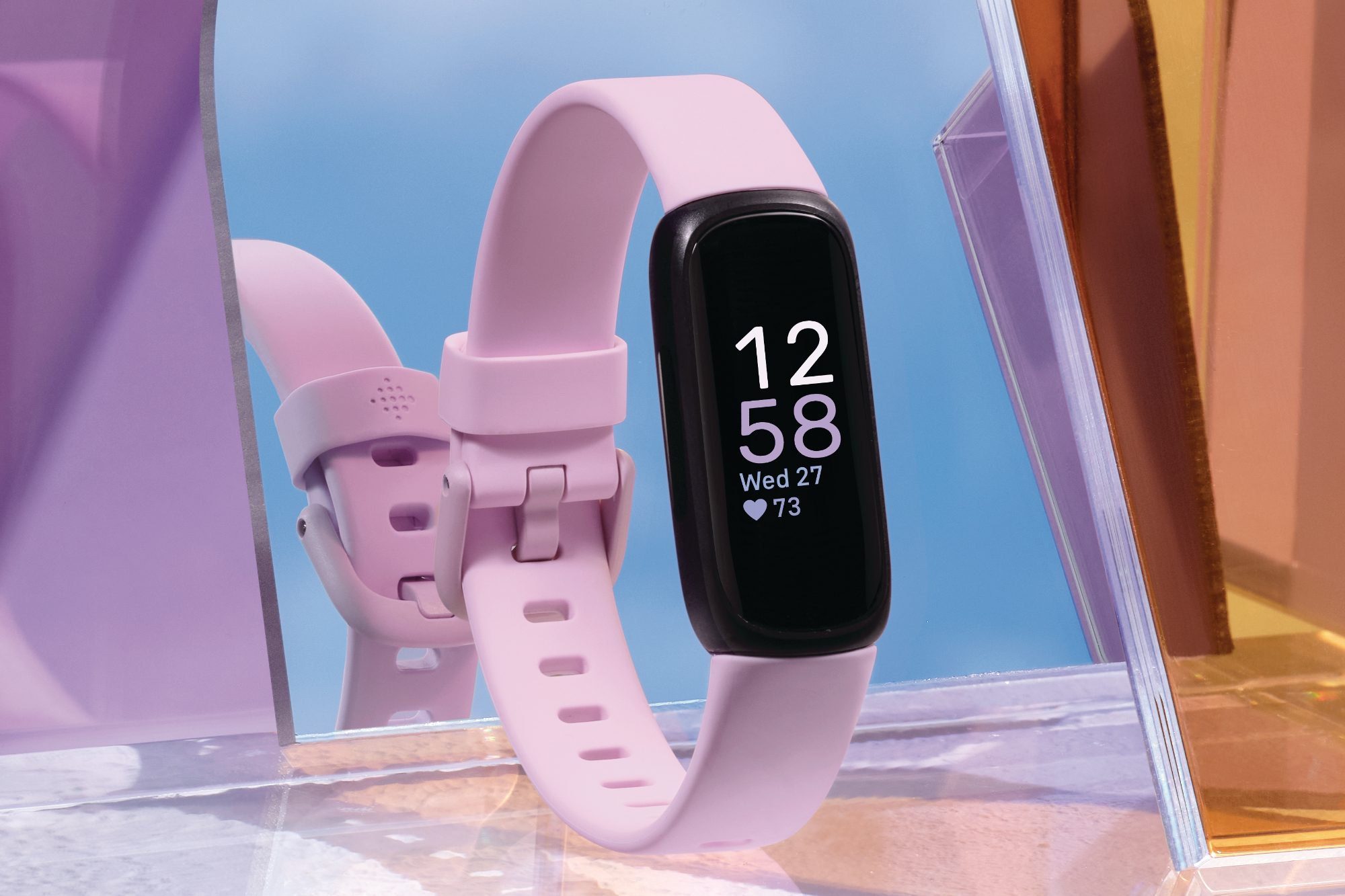 Uma renderização do Fitbit Inspire 3.