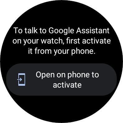 Setting up the Google Assistant on a Galaxy Watch.