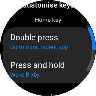 Changing from Bixby to Google Assistant in a Galaxy Watch.