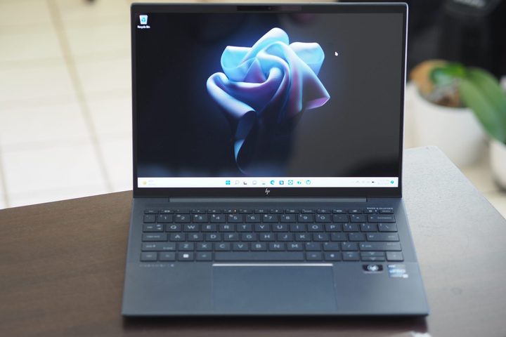 HP Elite Dragonfly G3 front view showing display and keyboard deck.