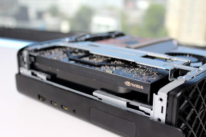 The Nvidia GPU shown inside the HP Z2 G9.