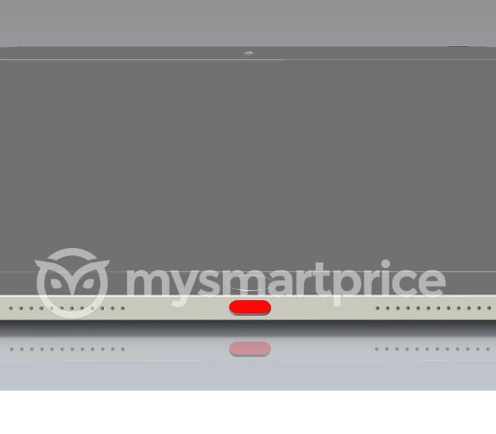iPad lies face-down on a flat surface.
