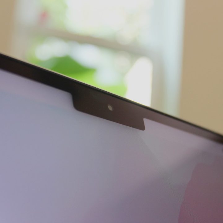 The webcam of the MacBook Air.