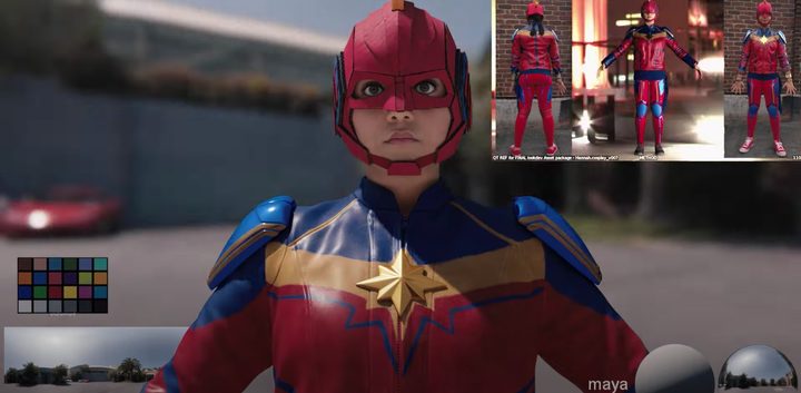 A digital model of Iman Vellani as Ms. Marvel.