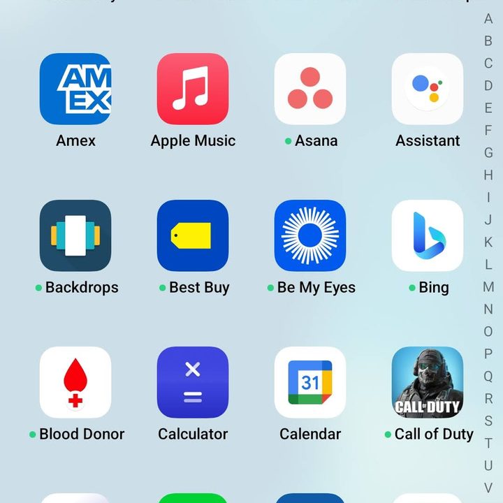 The app drawer in OxygenOS 13.