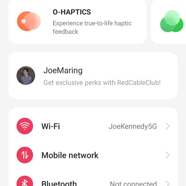 The Settings app in OxygenOS 13.