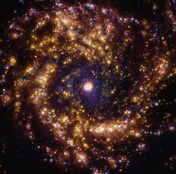 Spiral galaxy NGC 4303, also known as Messier 61,.