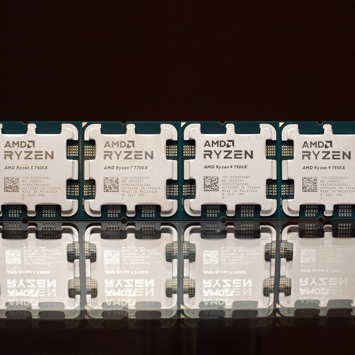 A group shot of Ryzen 7000 CPUs.