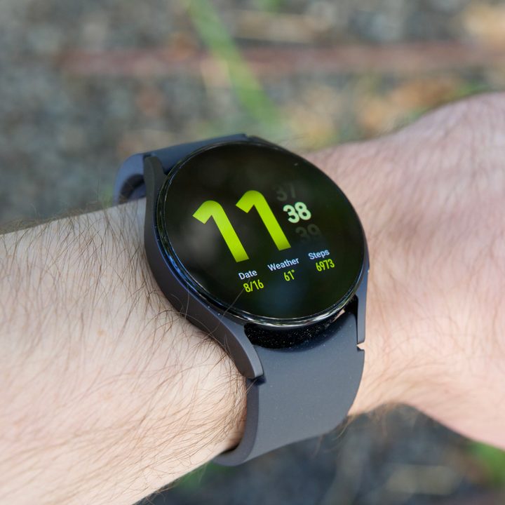 Someone wearing the Samsung Galaxy Watch 5.