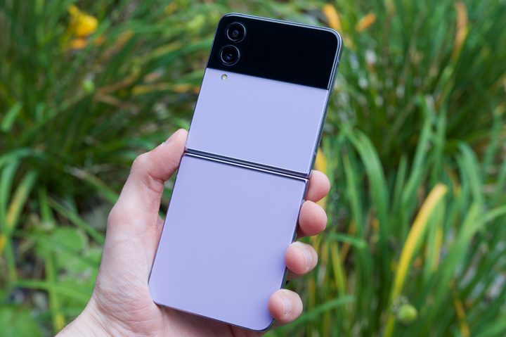 The back of the Samsung Galaxy Z Flip 4.