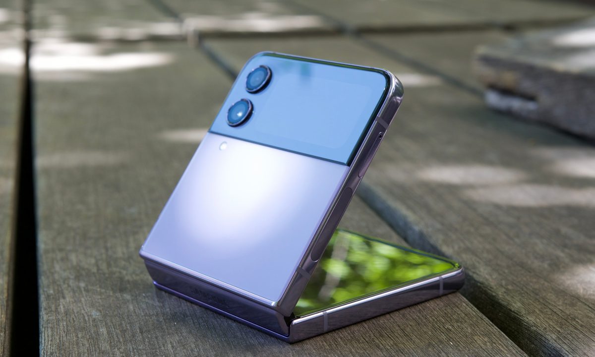 The back of the Samsung Galaxy Z Flip 4.