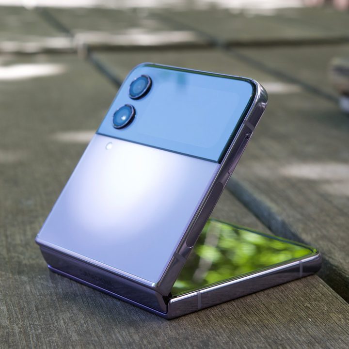 The back of the Samsung Galaxy Z Flip 4.