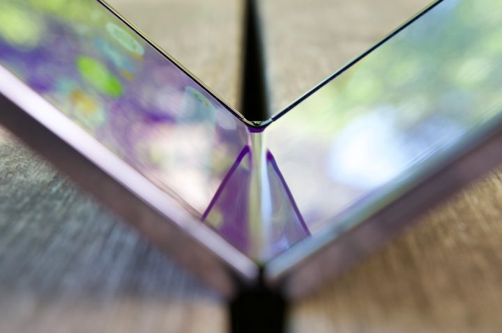 The crease on the Galaxy Z Flip 4's screen.