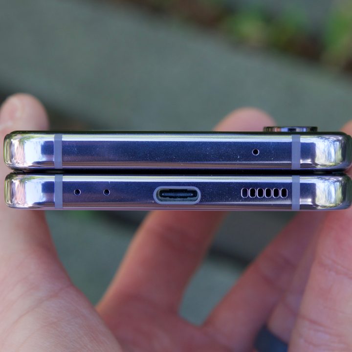 The side of the Samsung Galaxy Z Flip 4.