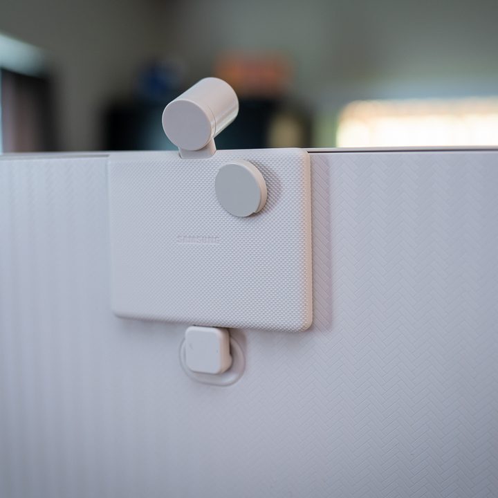 The back of the Samsung M8 Smart Monitor's webcam.