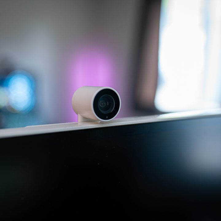 The webcam on the Samsung M8 Smart Monitor.