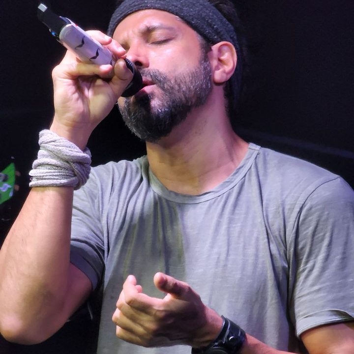 Farhan Akhtar in a concert