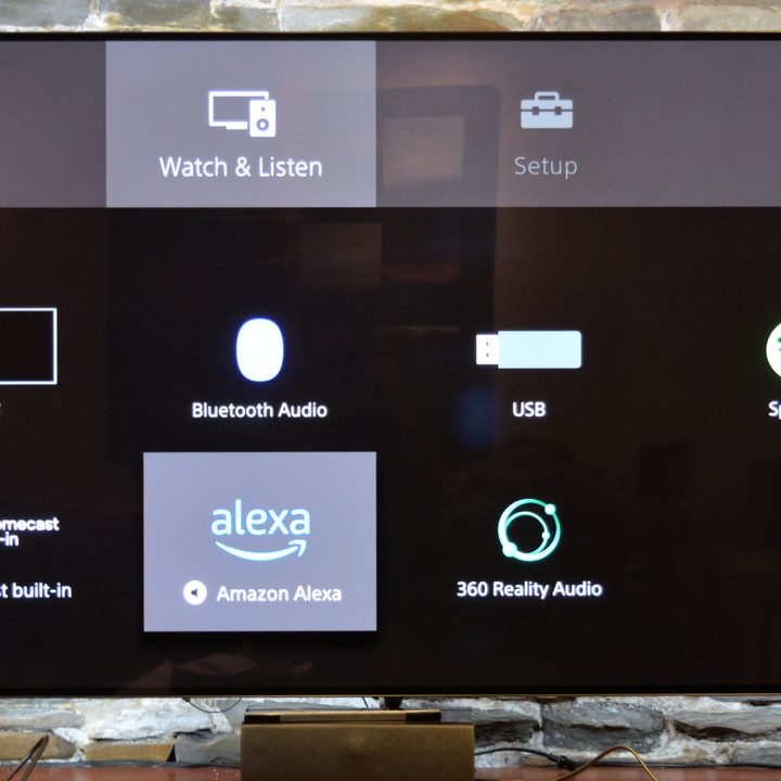 Sony HT-A3000 on-screen menu.
