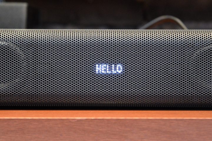 Sony HT-A3000 OLED display.