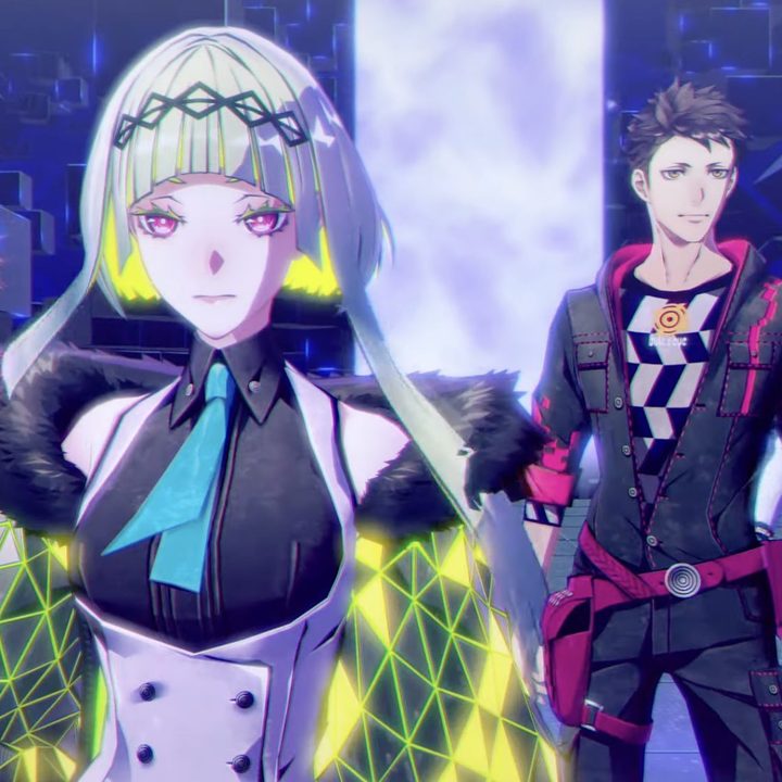 The main cast of Soul Hackers 2 standing together.