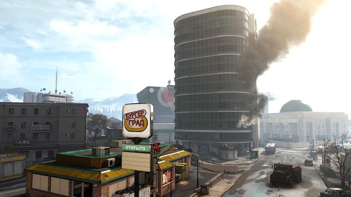 Main building in the downtown area of Verdansk in Warzone