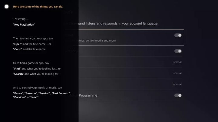 A list of ps5 voice commands.