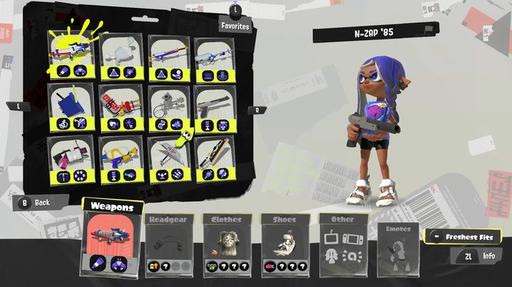 An inkling holding a weapon.
