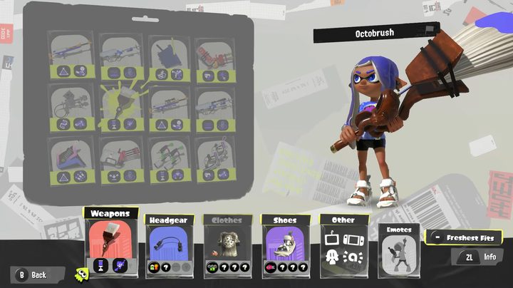 An inkling holding a weapon.