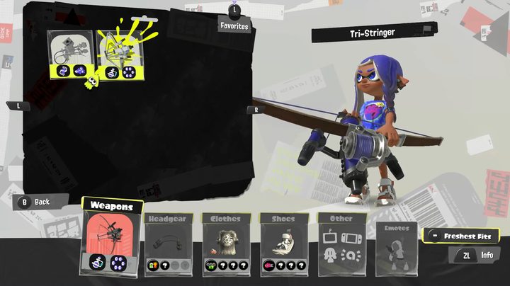 An inkling holding a weapon.