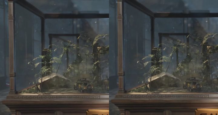 A comparison of AMD's AMF encoder (left) and Nvidia's NVENC encoder (right).