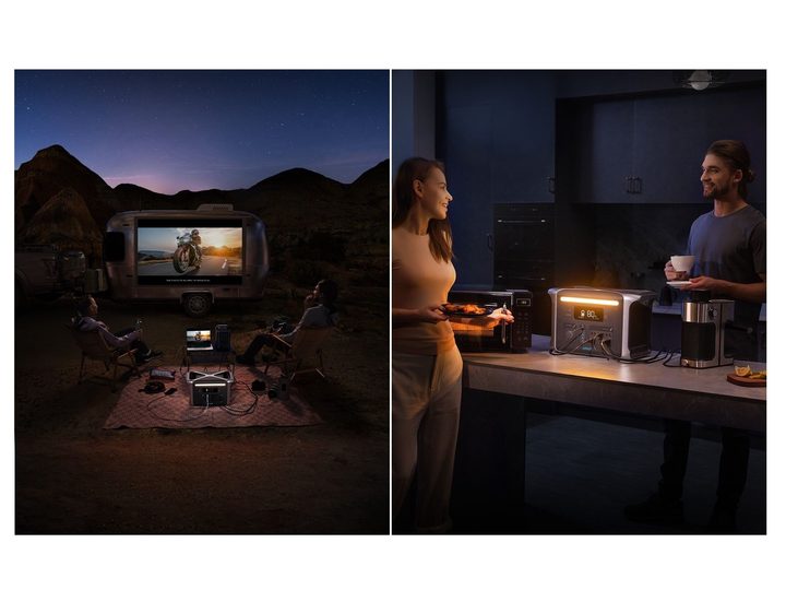 Anker 757 PowerHouse in use outdoors for movie night and more.
