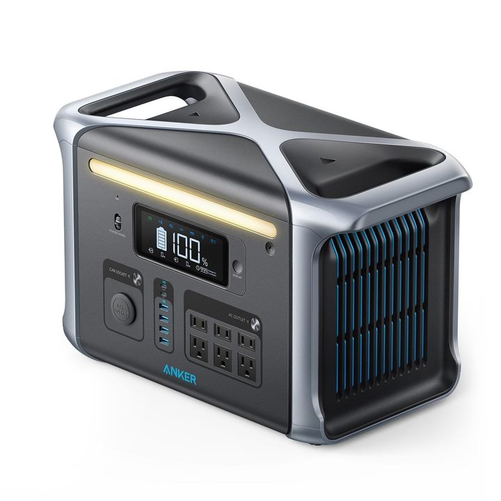Anker 757 PowerHouse portable power station sits on white background.