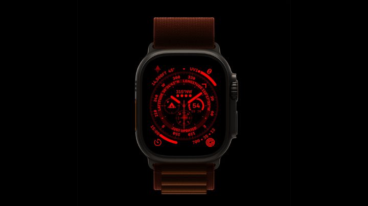 Apple Watch Ultra on a black bg