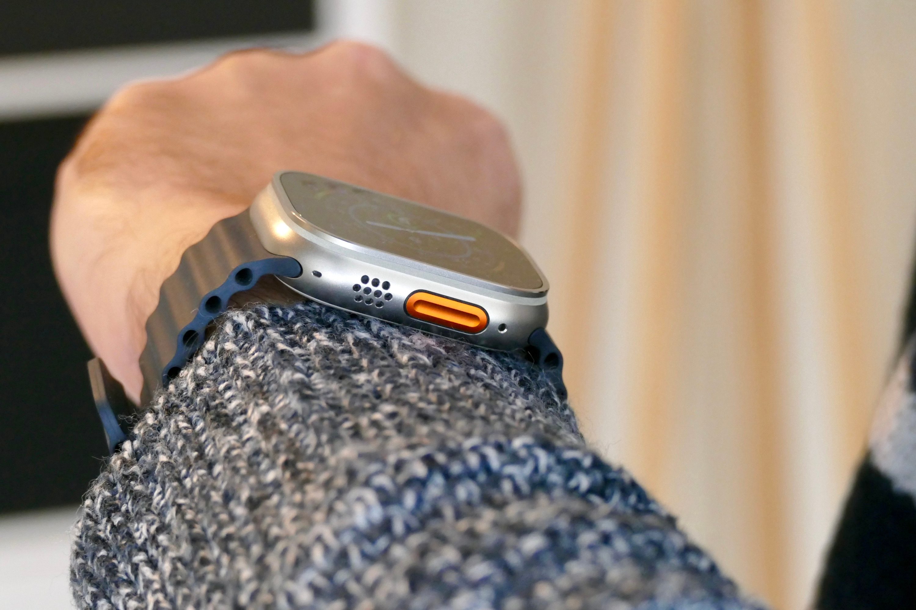 The Action Button on the Apple Watch Ultra.