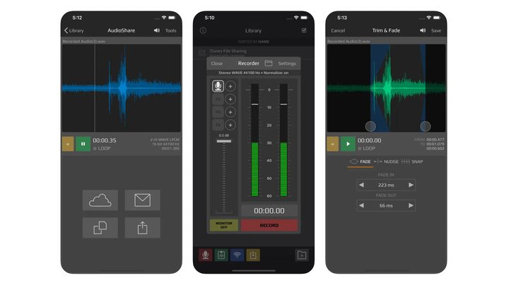Recorder app screenshots