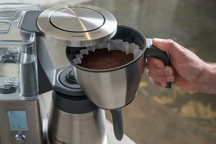 Breville Precision Brewer Thermal Coffee Maker with filter.