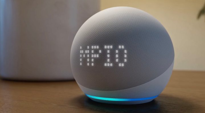 Echo Dot with Clock.